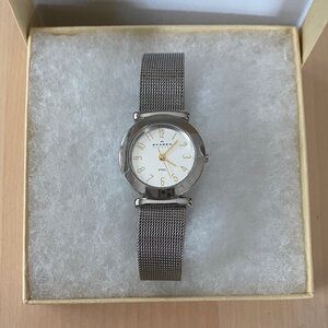 DEAL!❄️ Skagen women’s two-tone watch mesh band w/ Arabic numerals